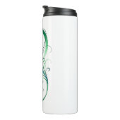 Infinity Symbol with Peacock Feather Thermosbeker (Geroteerd rechts)