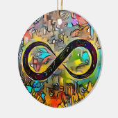 Infinity symbool | Autisme Bewustmaking Neurodiver Keramisch Ornament (Links)