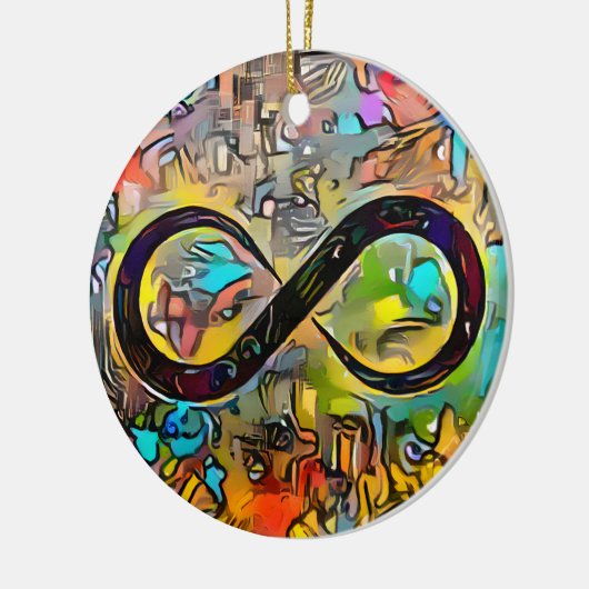 Infinity symbool | Autisme Bewustmaking Neurodiver Keramisch Ornament (Links)