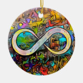 Infinity symbool | Autisme Bewustmaking Neurodiver Keramisch Ornament (Voorkant)