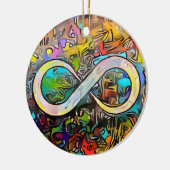 Infinity symbool | Autisme Bewustmaking Neurodiver Keramisch Ornament (Links)