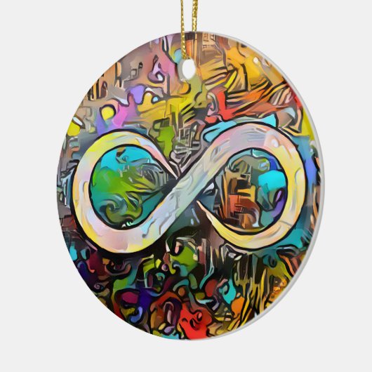 Infinity symbool | Autisme Bewustmaking Neurodiver Keramisch Ornament (Links)