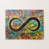 Infinity symbool | Autisme Bewustmaking Neurodiver Legpuzzel (Horizontaal)