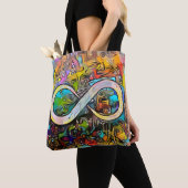 Infinity symbool | Autisme Bewustmaking Neurodiver Tote Bag (Dichtbij)