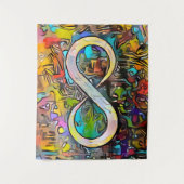 Infinity symbool | Autisme Bewustmaking Neurodiver Wandkleed (Voorkant)