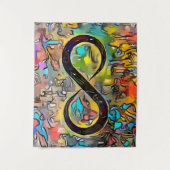 Infinity symbool | Autisme Bewustmaking Neurodiver Wandkleed (Voorkant)