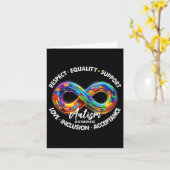 Infinity Symbool Autisme Bewustzijn Respect Gelijk Kaart (Gele Bloem)