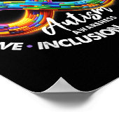 Infinity Symbool Autisme Bewustzijn Respect Gelijk Poster (Hoek)