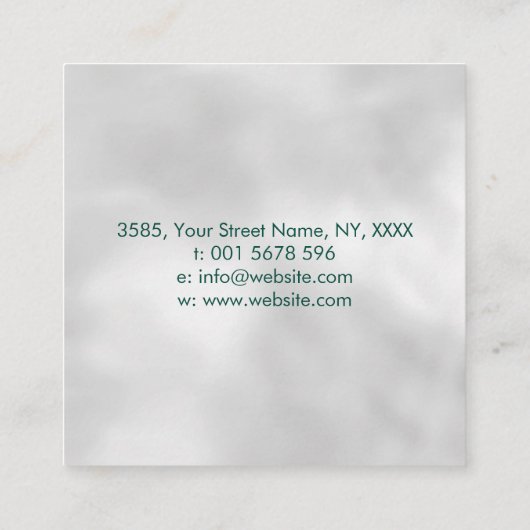 Infinity-symbool - boomtak vierkante visitekaartje (Achterkant)