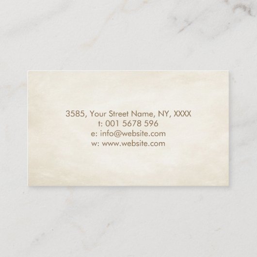 Infinity-symbool - boomtak visitekaartje (Achterkant)