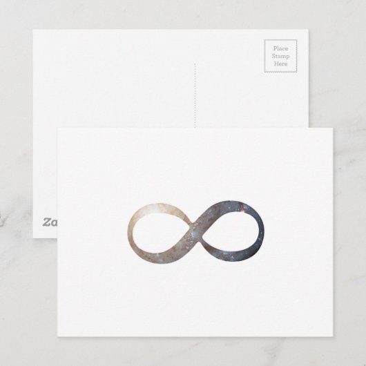 Infinity symbool briefkaart (Voorkant / Achterkant)