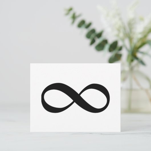 Infinity symbool briefkaart (Staand voorkant)
