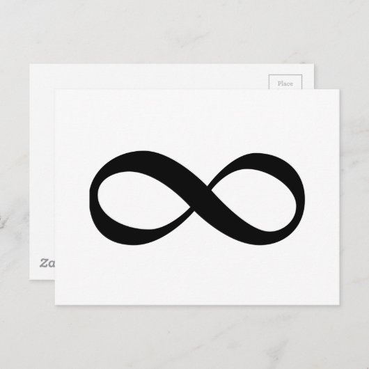 Infinity symbool briefkaart (Voorkant / Achterkant)