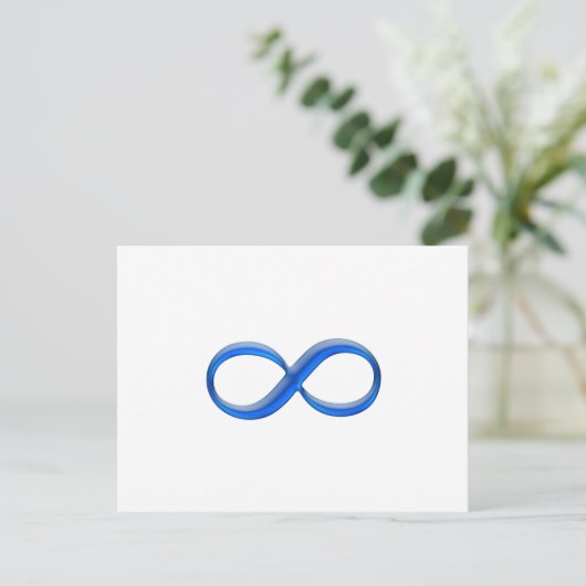 Infinity symbool briefkaart (Staand voorkant)