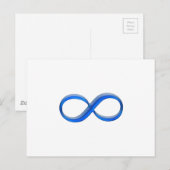 Infinity symbool briefkaart (Voorkant / Achterkant)