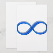 Infinity symbool briefpapier (Voorkant / Achterkant)