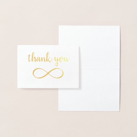 Infinity Symbool Calligrafie Hartelijk dank Folie Kaarten (Display)