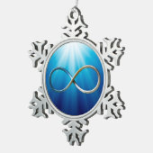 Infinity symbool | Cool Gifts Tin Sneeuwvlok Ornament (Rechts)