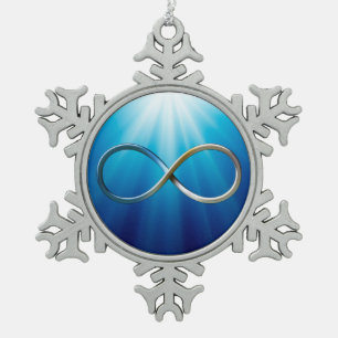 Infinity symbool   Cool Gifts Tin Sneeuwvlok Ornament