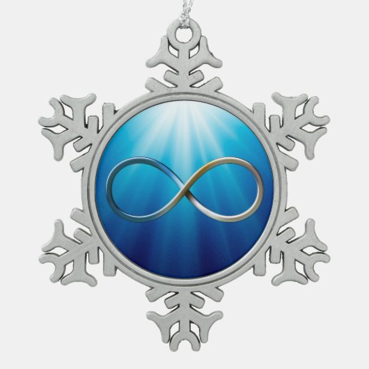 Infinity symbool | Cool Gifts Tin Sneeuwvlok Ornament (Voorkant)