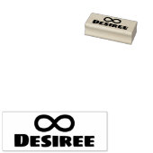 Infinity Symbool Cute Simple Personal Name Rubberstempel (Gestempeld)