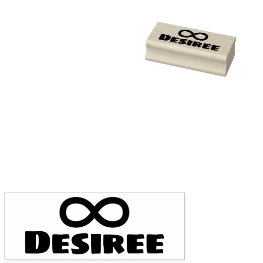 Infinity Symbool Cute Simple Personal Name Rubberstempel (Gestempeld)