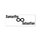 Infinity Symbool Cute Simple Personated Two Names Rubberstempel (Afrduk)