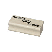 Infinity Symbool Cute Simple Personated Two Names Rubberstempel (Stempel)