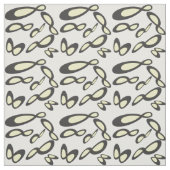 Infinity symbool - geel, zwart, gebroken wit stof (Swatch)
