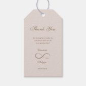 Infinity Symbool Goud Blush Roze Dank u Bruiloft Cadeaulabel (Voorkant)