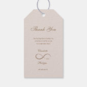 Infinity Symbool Goud Blush Roze Dank u Bruiloft Cadeaulabel (Achterkant)