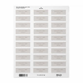 Infinity Symbool Goud Grijs Bruiloft Adres Label (Full Sheet)