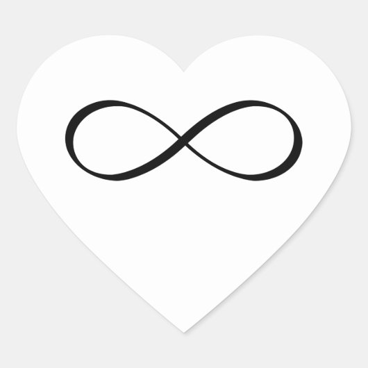 Infinity symbool hart sticker (Voorkant)