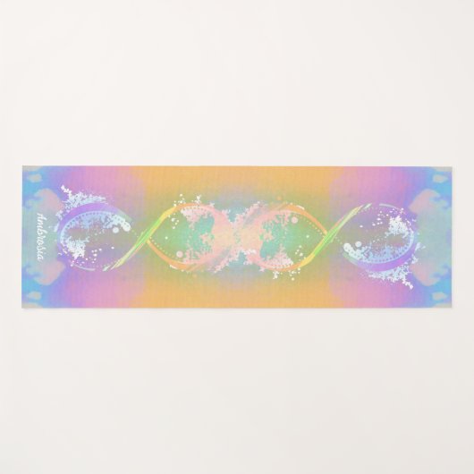Infinity symbool, holografische regenboog, speciaa yogamat (Voorkant (horizontaal))