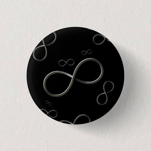 Infinity symbool | Knop Wiskunde Ronde Button 3,2 Cm (Voorkant)