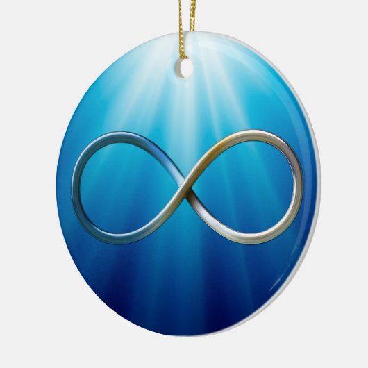 Infinity symbool | Koel wiskundige cadeautjes Keramisch Ornament (Links)