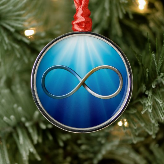 Infinity symbool | Koel wiskundige cadeautjes Metalen Ornament (Boom)