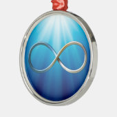 Infinity symbool | Koel wiskundige cadeautjes Metalen Ornament (Links)