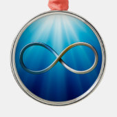 Infinity symbool | Koel wiskundige cadeautjes Metalen Ornament (Voorkant)