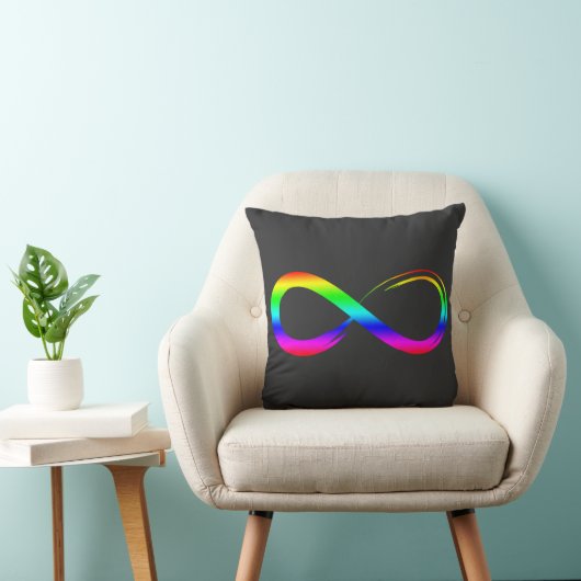 Infinity symbool LGBT Gay Pride Rainbow Eternity Kussen (Stoel)
