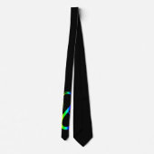 Infinity Symbool LHBT Gay Pride Rainbow Black Stropdas (Achterkant)