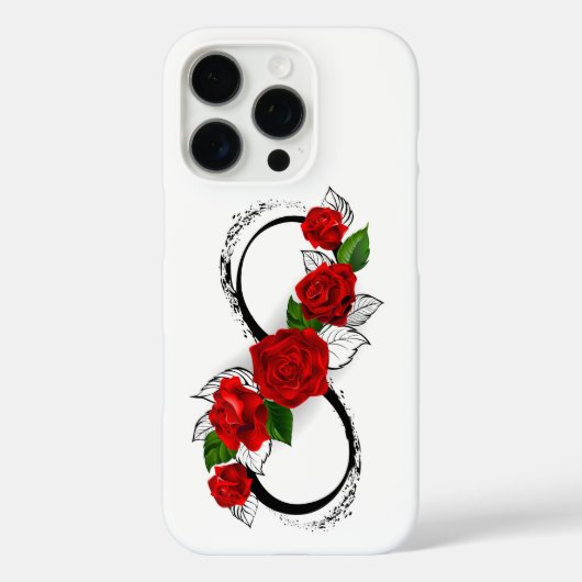 Infinity Symbool met Rode Rozen Case-Mate iPhone Case (Achterkant)