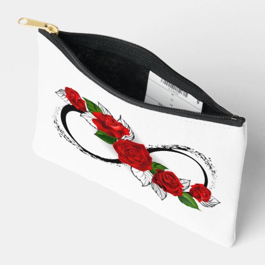 Infinity Symbool met Rode Rozen Etui (Open)
