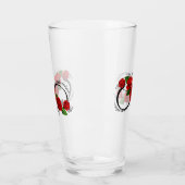 Infinity Symbool met Rode Rozen Glas (Links)