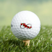Infinity Symbool met Rode Rozen Golfballen (Insitu Shirt)