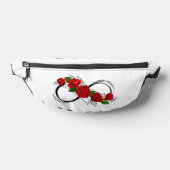 Infinity Symbool met Rode Rozen Heuptasje (Liggend)