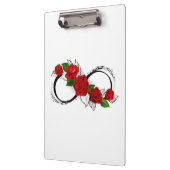Infinity Symbool met Rode Rozen Klembord (Links)