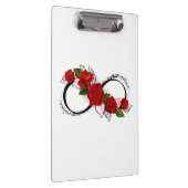 Infinity Symbool met Rode Rozen Klembord (Rechts)