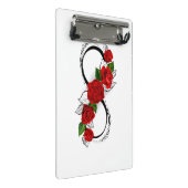 Infinity Symbool met Rode Rozen Mini Klembord (Schuin)