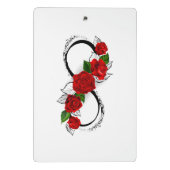 Infinity Symbool met Rode Rozen Mini Klembord (Achterkant)